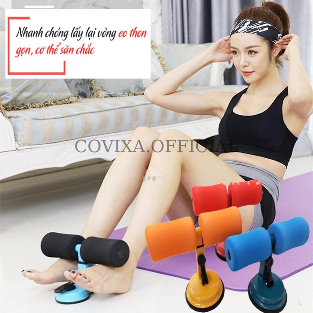 Dụng cụ tập cơ bụng eo gym, dụng cụ tập thể dục tại nhà đa năng có đế hút chân không trụ chữ T nam nữ Covixa.official