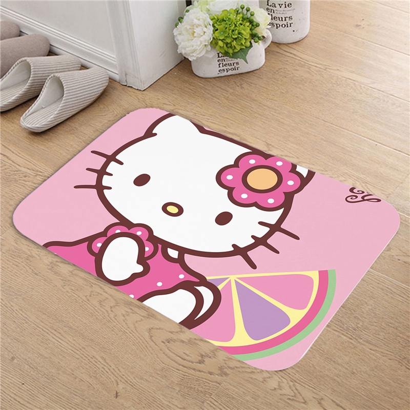 Thảm Chùi Chân Chống Trượt In Hình Hello Kitty