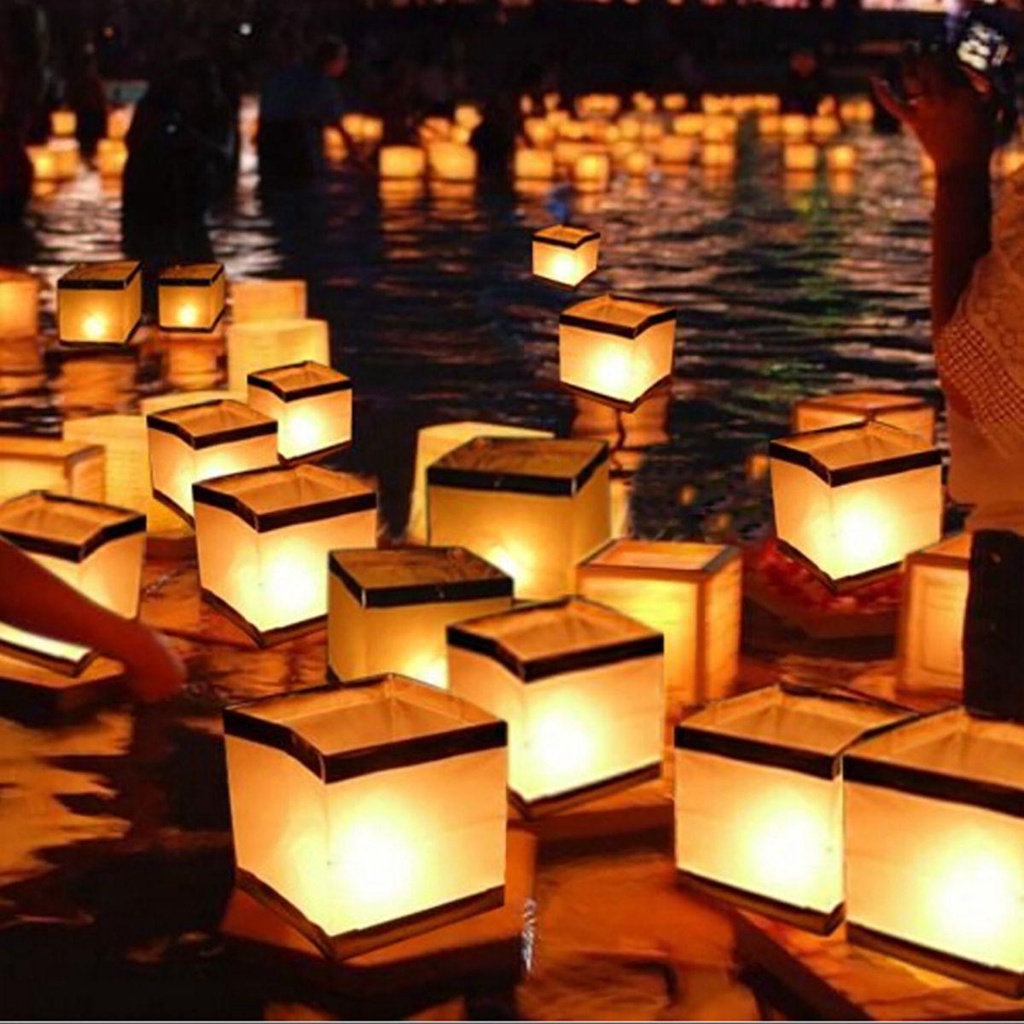 Lồng Đèn Giấy Cầu Nguyện Trung Hoa Trang Trí