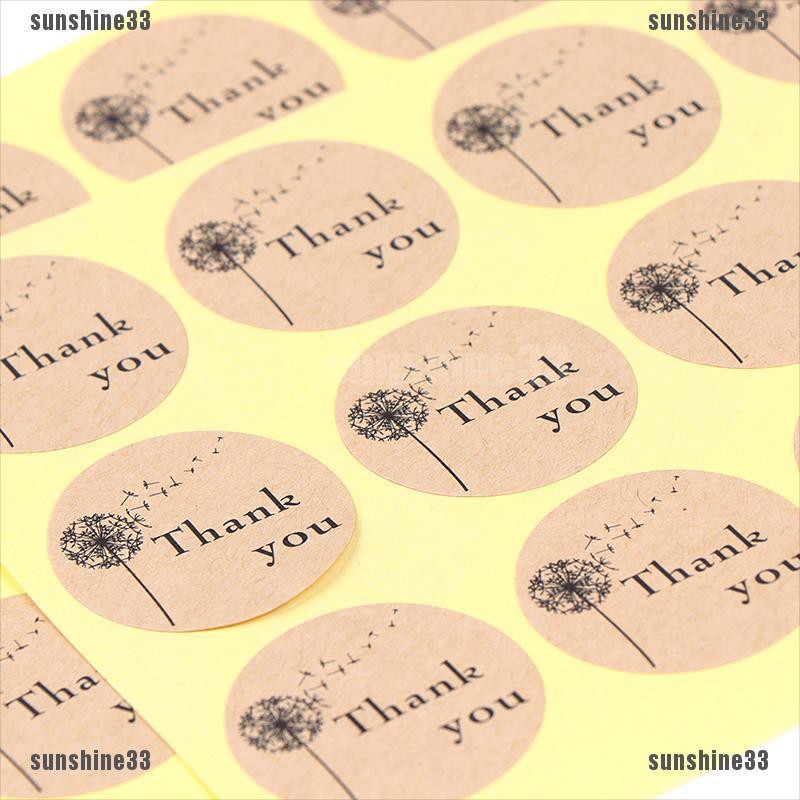 Set 120 sticker Niêm Phong Bao Bì In Chữ thank you