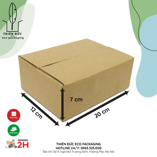 COMBO 50 THÙNG CARTON 20x12x7 CM cỡ nhỏ GIÁ RẺ - BAO BÌ XANH THÙNG GIẤY dùng đựng hàng, lưu trữ, chuyển nhà
