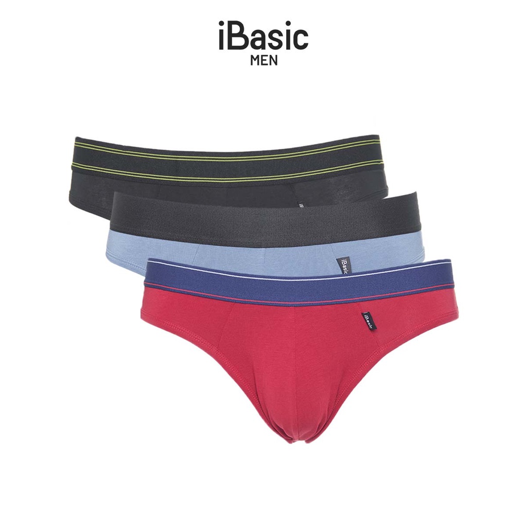 Combo 3 quần lót nam tam giác thun cotton iBasic PANM045