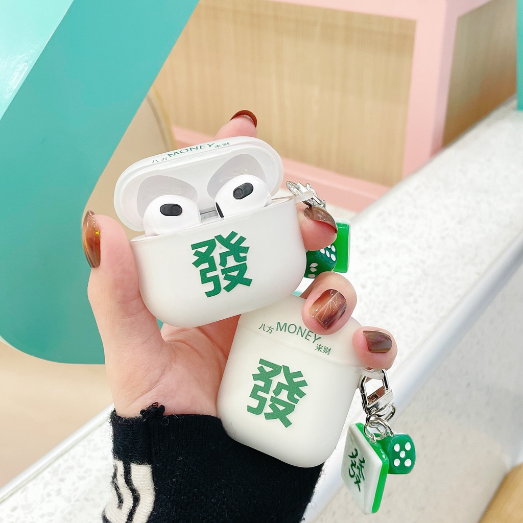 Vỏ Bảo Vệ Hộp Sạc Tai Nghe compatible AirPods Pro 3 2 3D Bằng Da Pu