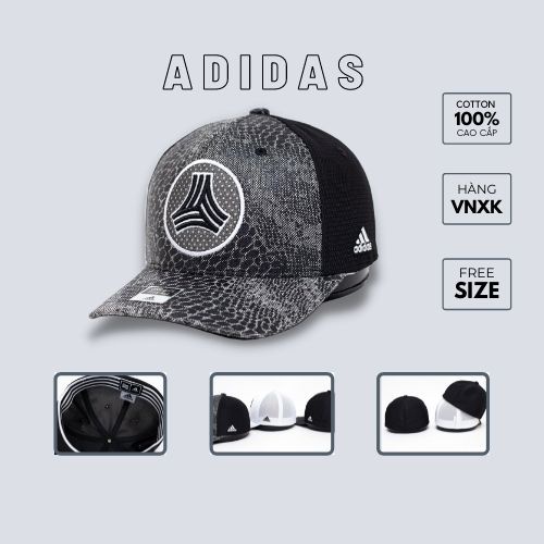 Nón lưỡi trai bít đuôi A di das chất vải cotton ph n kết thẻ thao Mã A3B60 màu đen, trăng, xám