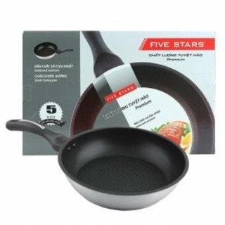 Chảo inox 3 đây dùng được bếp từ five star 28cm