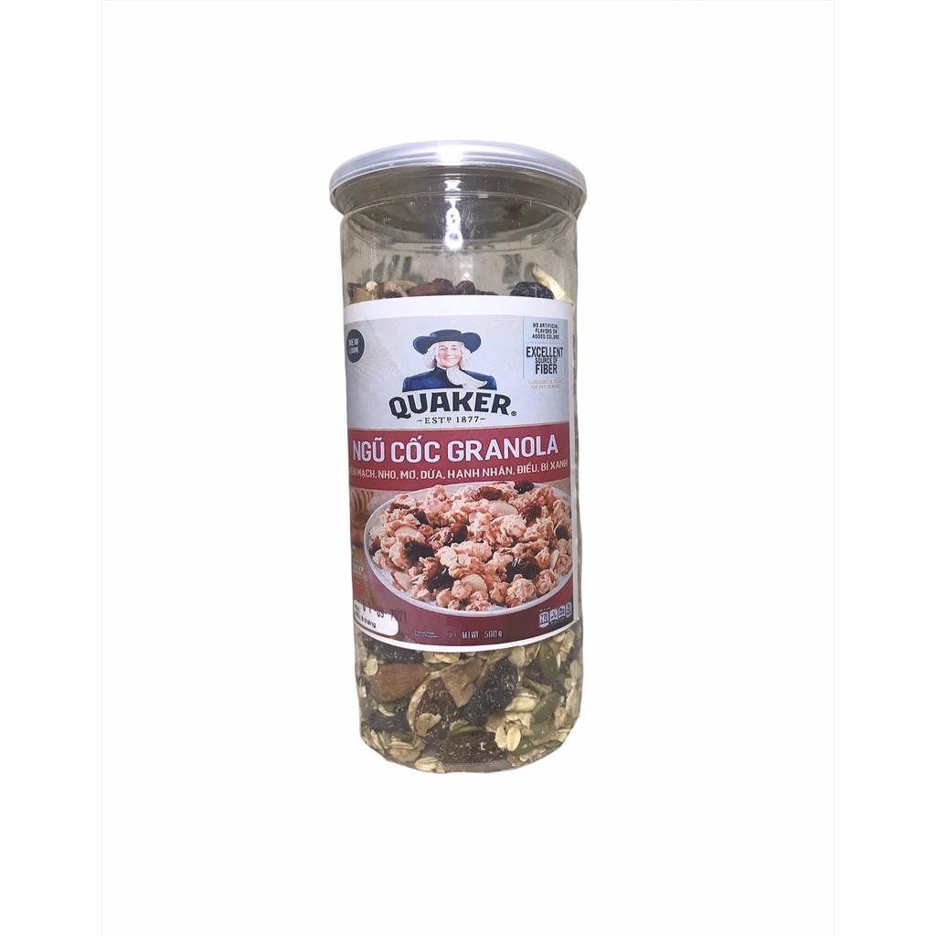 GRANOLA Giảm Cân Ăn Kiên Đảm Bảo Chất Lượng Hạt Nguyên Vị Nhà Làm (Hộp 500GR)