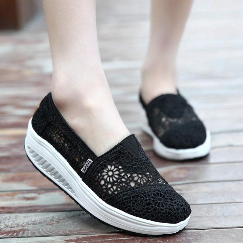 Giày Thể Thao Phối Ren Siêu Nhẹ Thoáng Khí Năng Động | BigBuy360 - bigbuy360.vn