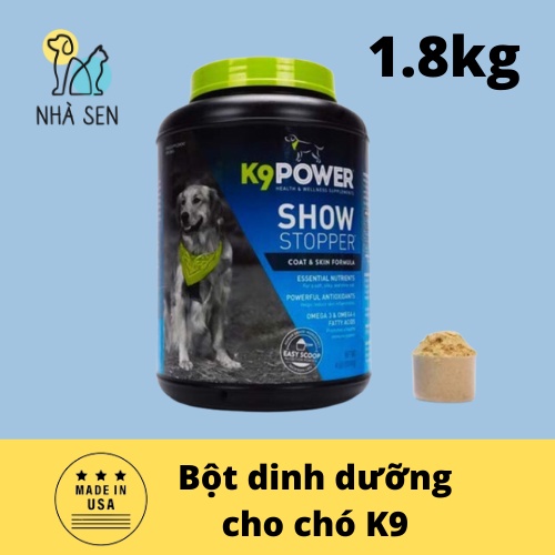 Bột dưỡng lông K9 ShowStopper cho chó giúp giảm rụng lông, dưỡng dài và làm mượt lông 1.8KG