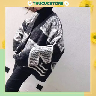 Áo khoác len cardigan dáng ngắn chất liệu siêu dày dặn phong cách Hàn Quốc chuẩn hàng Quảng Châu (kèm ảnh thật)