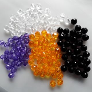 1 túi 100 g Hạt tròn giả pha lê 10 mm, 8 mm.