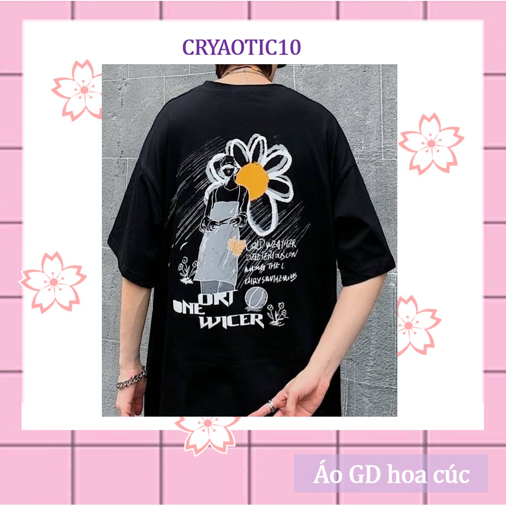 [Mã FASHIONT4WA2 giảm 10K đơn 50K] Áo GD hoa cúc Peaceminusone G Dragon Tee unisex