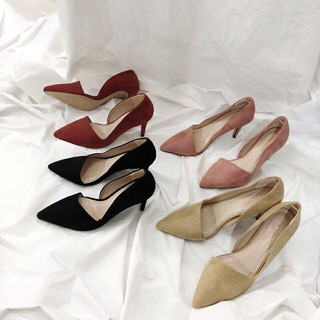 HÀNG VNXK - GIÀY CAO GÓT MŨI NHỌN 3 MÀU( ĐỎ - ĐEN -VÀNG)- ZVIETMS981 - GIÁ TỐT