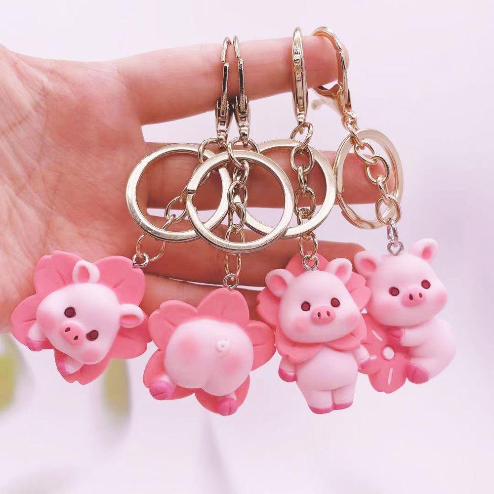 Móc Khóa Hình Chú Heo Hồng Hoạt Hình Dễ Thương