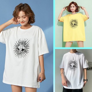 Áo Thun Tay Lỡ In Nhiệt Bàn Tay Mặt Trời Unisex chất Cotton phong cách Ulzzang  ATIN19 - Áo Phông chất Cotton cao cấp