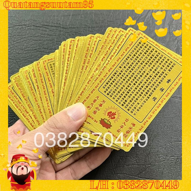 Combo 100 Lá Kim Bài Ông Thần Tài Mạ Vàng - Khai Mở Tài Lộc May Mắn