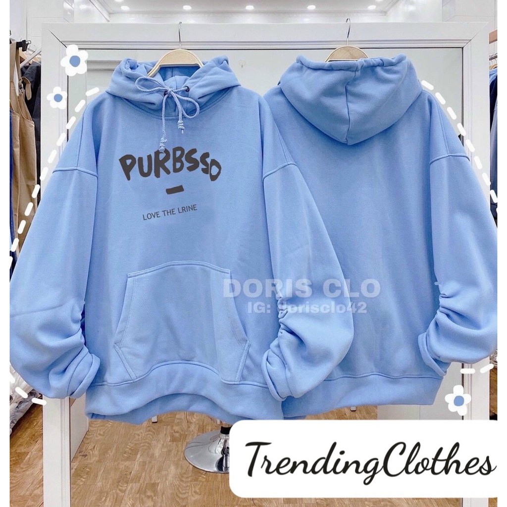 Áo hoodie PURBSSO tay phồng nỉ ngoại , áo hoodie thời trang cá tính form rộng thoải mái. hoodie giá rẻ chất lượng cao.