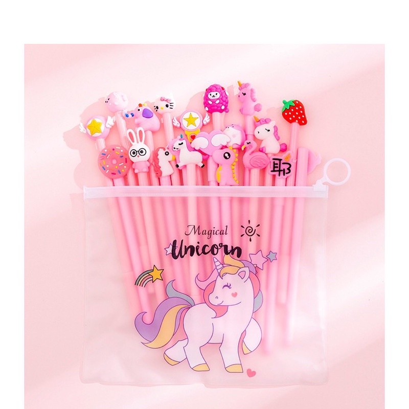 Combo 20 cây bút nuớc hình thú ngộ nghĩnh cho bé(tặng kèm túi Zip)