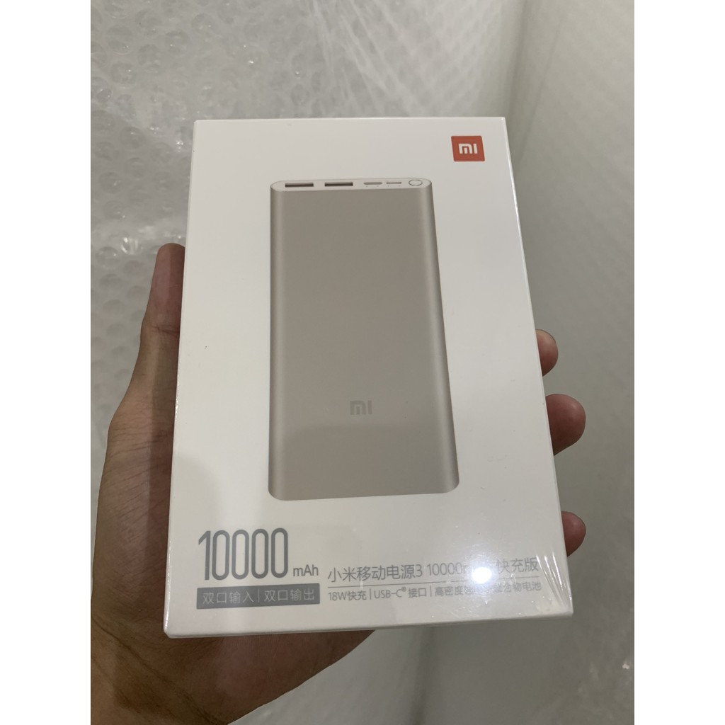 Pin Sạc Dự Phòng Xiaomi Gen 3 10.000 mAh Phiên Bản Nâng Cấp Xiaomi Gen 2S - 2 Cổng USB và 1 Type C (Bảo Hành 12 Tháng)