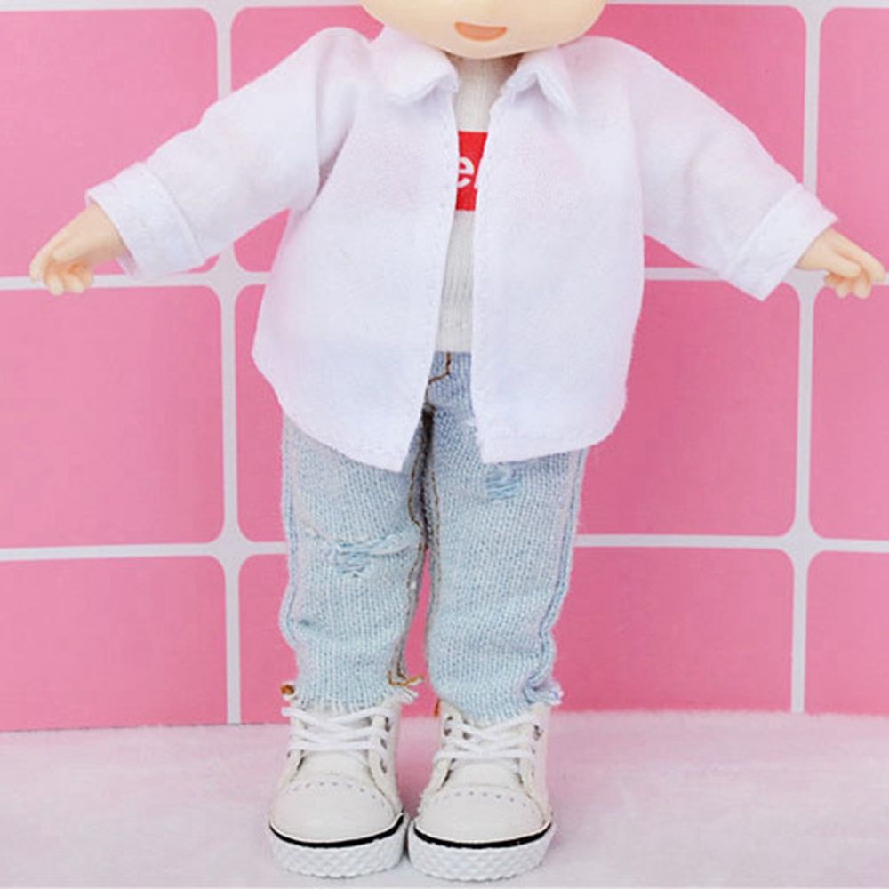 Phụ kiện trang phục cho búp bê đồ chơi 1/12 12~16cm cao cấp 37 kiểu tùy chọn gồm quần jean rách/áo khoác cho trẻ em