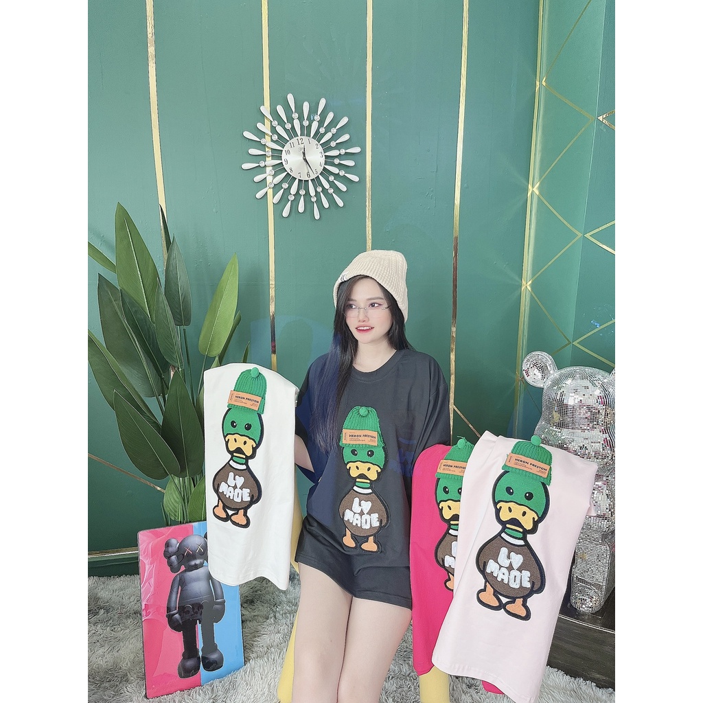 Áo Thun Nữ Hình Thêu Nổi Con Vịt Quảng Châu Cao Cấp - AT24