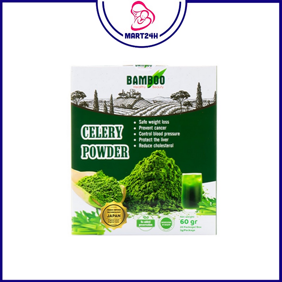 Shop Mart24h - Bột Cần Tây Bamboo Nguyên Chất- Hộp 20 gói - Thanh lọc cơ thể