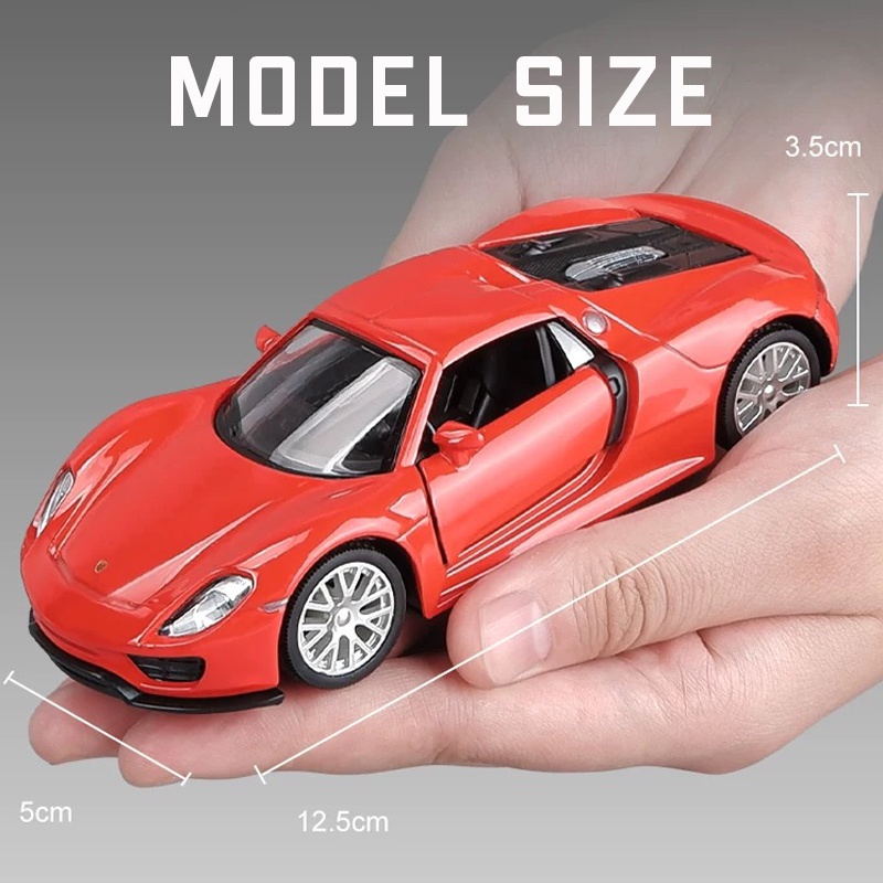 Mô Hình Xe Hơi Porsche 918 Bằng Hợp Kim Tỉ Lệ 1: 36
