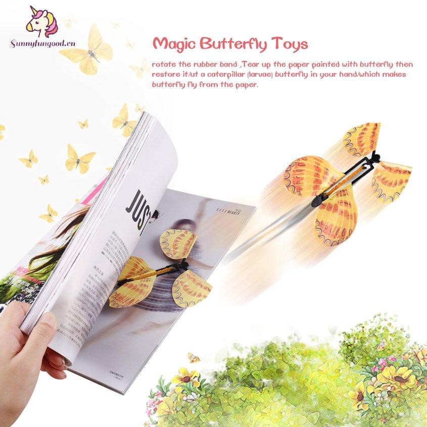 Đồ chơi bướm bay ma thuật bật đuôi vui nhộn để trang trí đám cưới