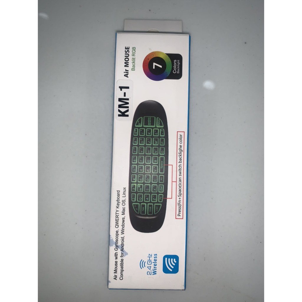 chuột bay Air mouse có bàn phím mini Blackit RGB KM-1 không dây