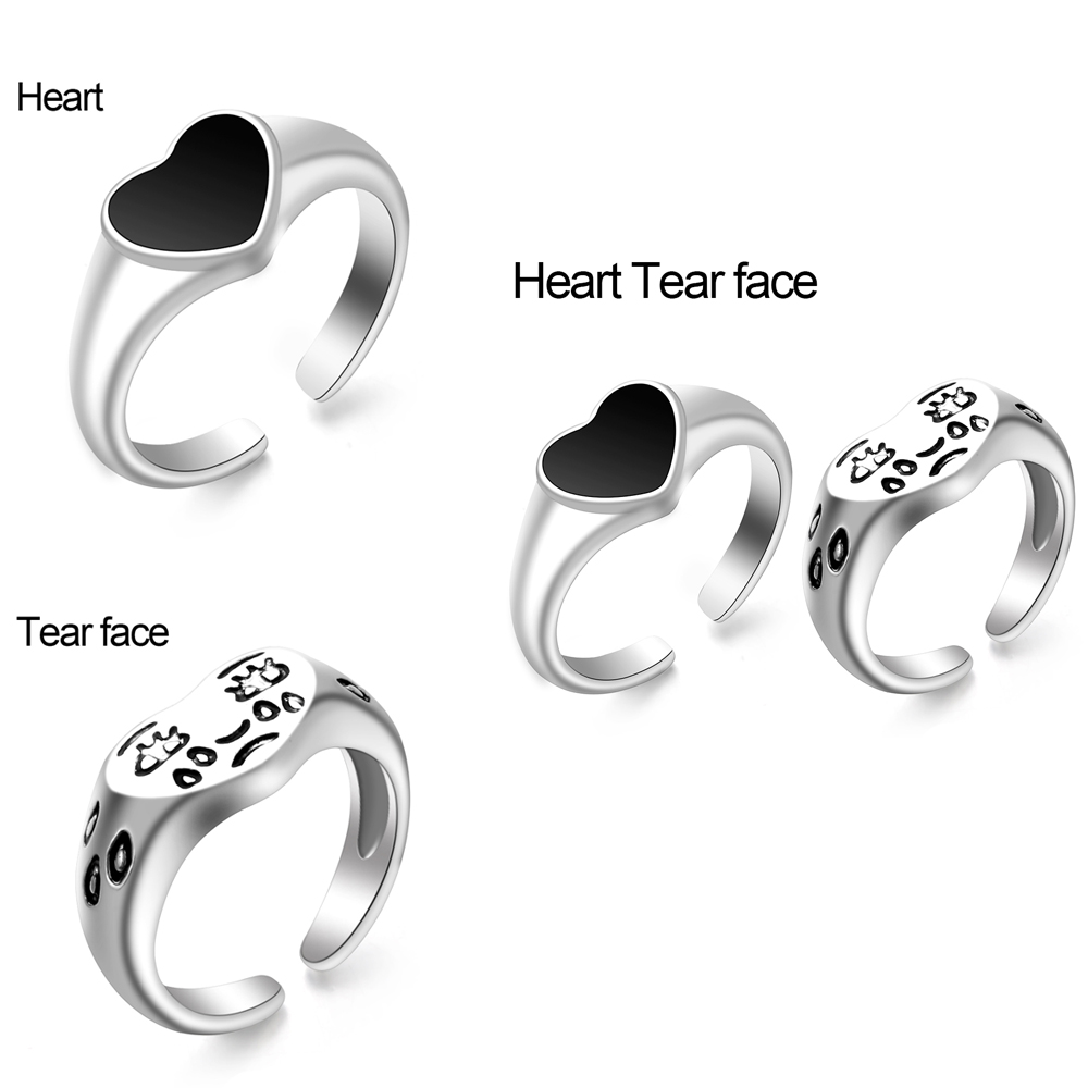 Nhẫn Đeo Ngón Tay Hình Trái Tim Thời Trang Cho Nữ|Trang Sức Màu Sắc
