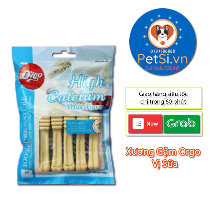 Xương Gặm Orgo Cho Chó Giúp Làm Sạch Răng, Bổ Sung Năng Lượng, Canxi 90Gr 4 Vị