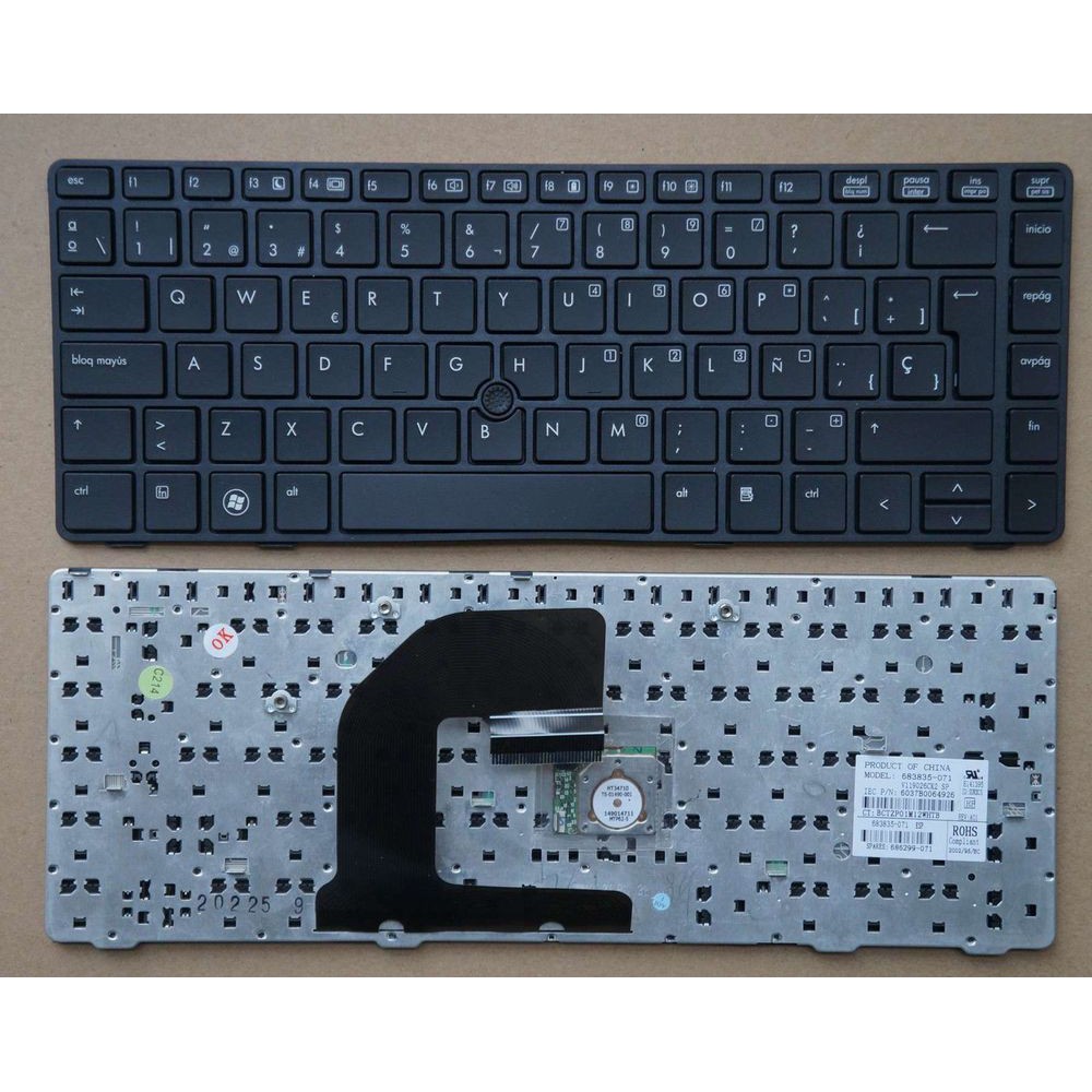 (KEYBOARD) BÀN PHÍM LAPTOP HP 8460/6460 (CÓ KHUNG) dùng cho ProBook 6460b, EliteBook 8460p 8460w 8470p