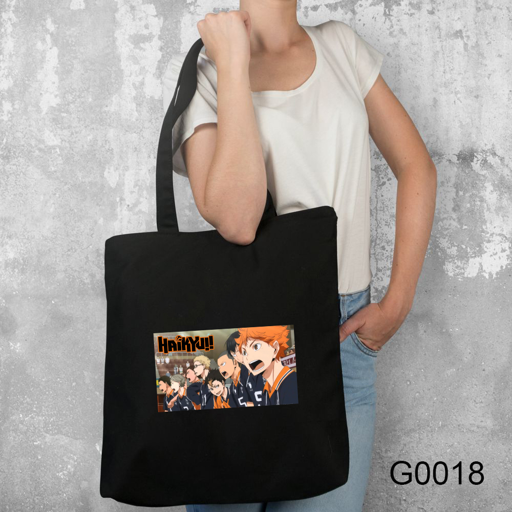 Haikyuu Túi vải In Hình anime Xinh Xắn