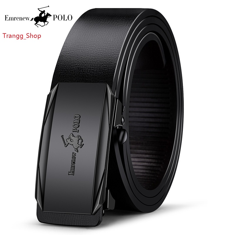 Thắt Lưng Nam Da Bò Cao Cấp Emrenew Polo 2 Lớp Full hộp Đựng Bảo Hành 12 Tháng