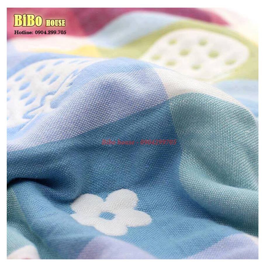 KHĂN XÔ 6 LỚP 100% COTTON MỀM MỊN - NẤM LỚN