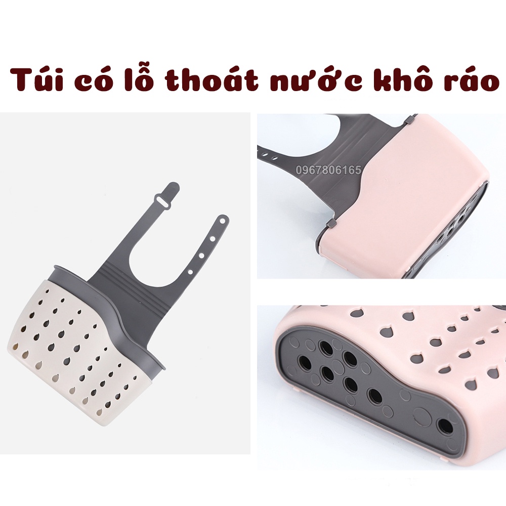 Túi Giỏ Silicon Treo Bồn Rửa Bát – Dụng cụ nhà bếp tiện lợi loại xịn - M134
