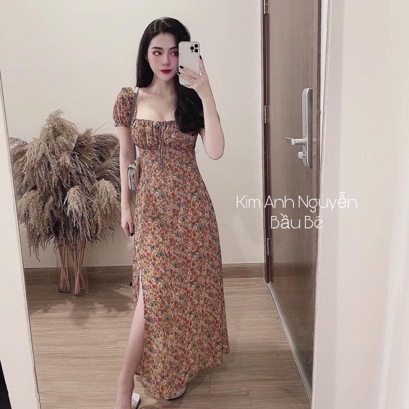 Váy hoa dúm ngực cho nữ