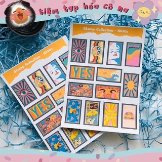 Sticker/decal dán 1900s-vintage/ trang trí sổ,bullet journal/decal dán điện thoại,laptop,nón BH-tiemtaphoacona