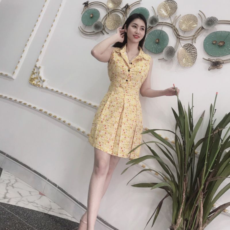 Đầm nữ cổ sơ mi kèm quần đùi trong | BigBuy360 - bigbuy360.vn