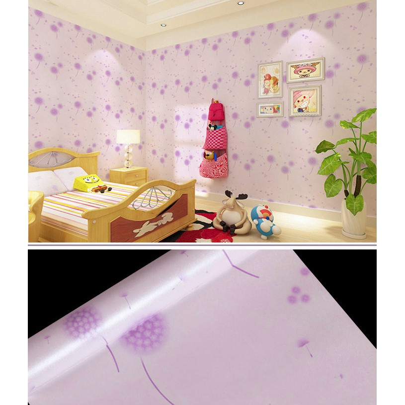 GIẤY DÁN TƯỜNG DECAL BỒ CÔNG ANH TÍM (có keo sẵn)