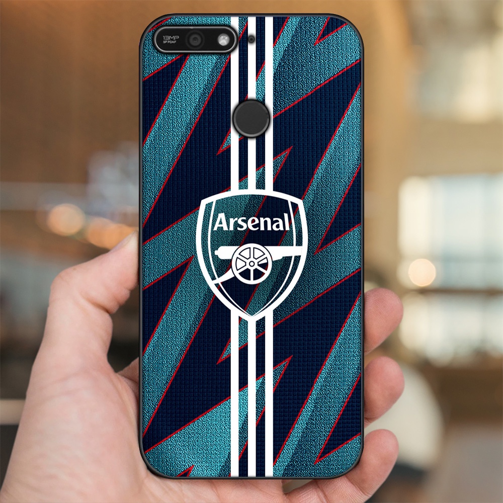 Ốp lưng Huawei Y6 Prime viền đen in hình Arsenal FC