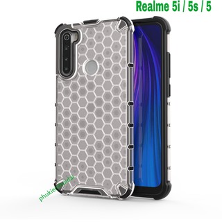 Ốp lưng Vân Tổ Ong Realme 5 / 5i / 5s dùng chung chống sốc chống va đập mạnh 1