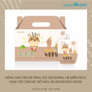 Hồng sâm trẻ em chunho dành cho trẻ em từ 2 – 10 tuổi