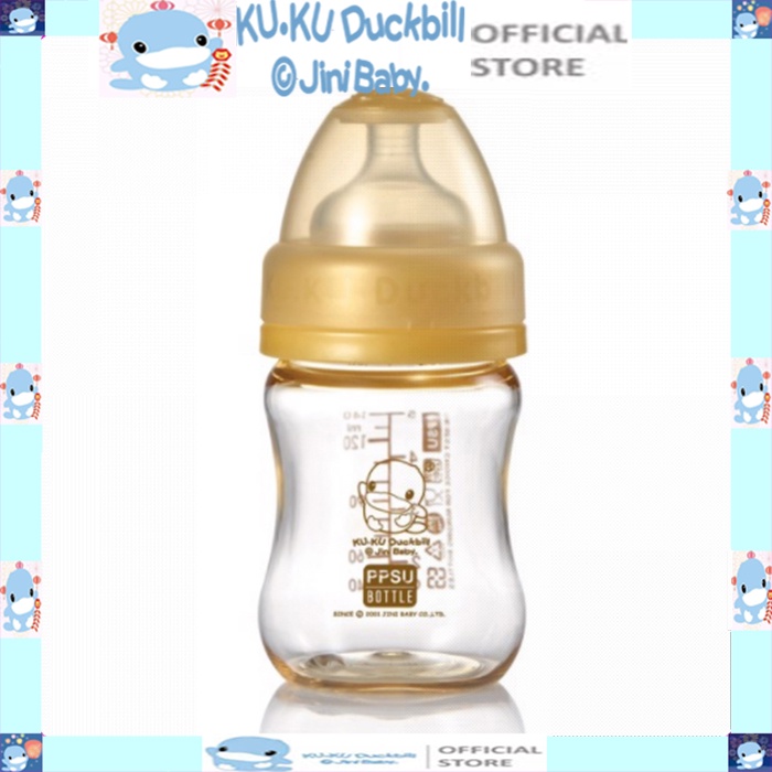 Bình sữa PPSU cổ rộng 140ml ku.ku duckbill Ku5833
