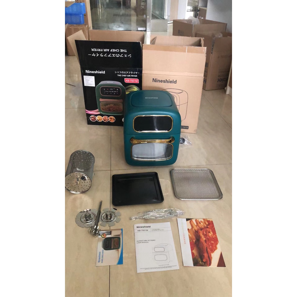 Nồi chiên không dầu Nineshield KB-7001M, Dung tích 10L