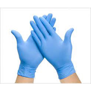 Găng tay khám Nitrile màu xanh không bột