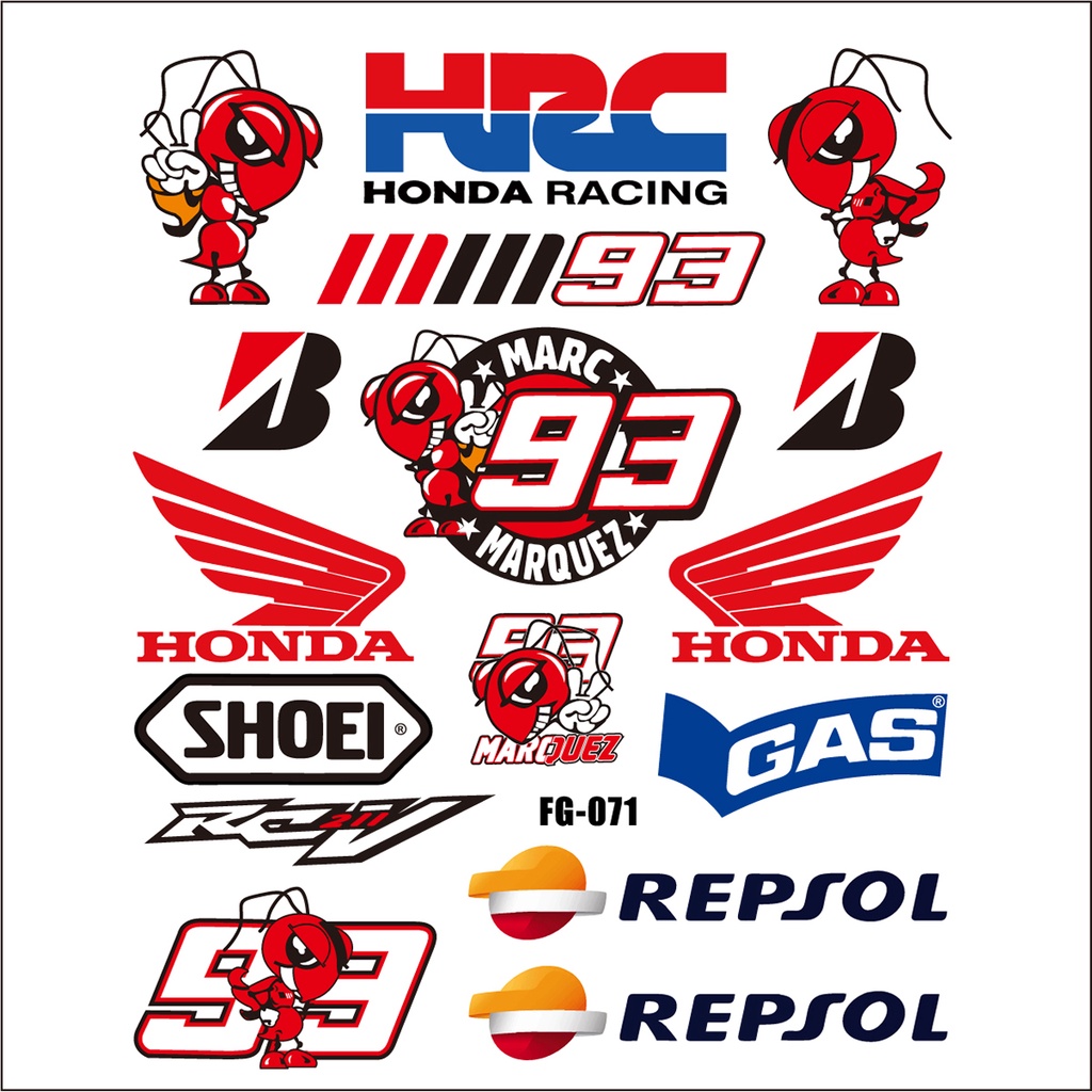 Miếng Dán decal Phản Quang Cho Xe Mô Tô honda