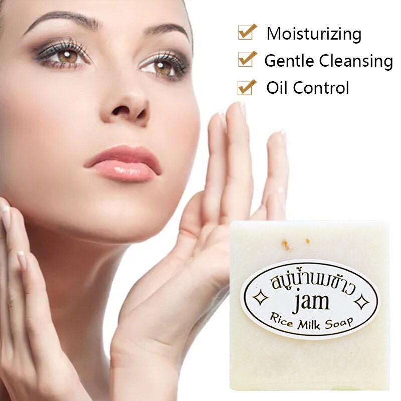 Xà Phòng Cám Gạo - Xà Phòng Trắng Da Thái Lan Jam Rice Milk Soap