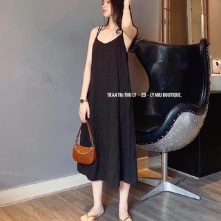 Đầm maxi đan lưng chất đũi tơ - td822001