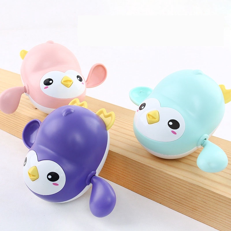 Chim cánh cụt bơi vặn cót siêu ngộ nghĩnh mẫu mới đồ chơi nhà tắm cho bé