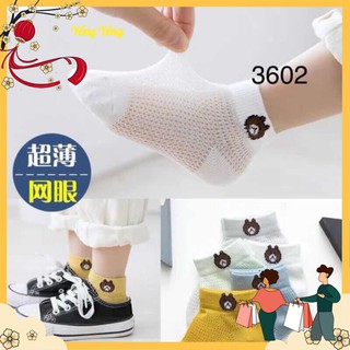 Set 5 đôi tất lưới thông hơi cho bé dưới 3 tuổi